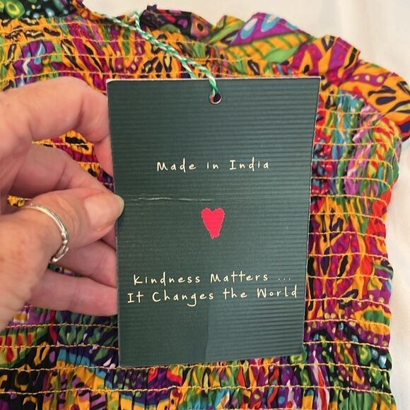 NWT Live 4 truth szS Colorful Leaf Print Two-Piece shorts with tube top set - Picture 4 of 17